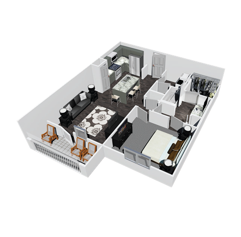 1 bedroom 1 bathroom floorplan